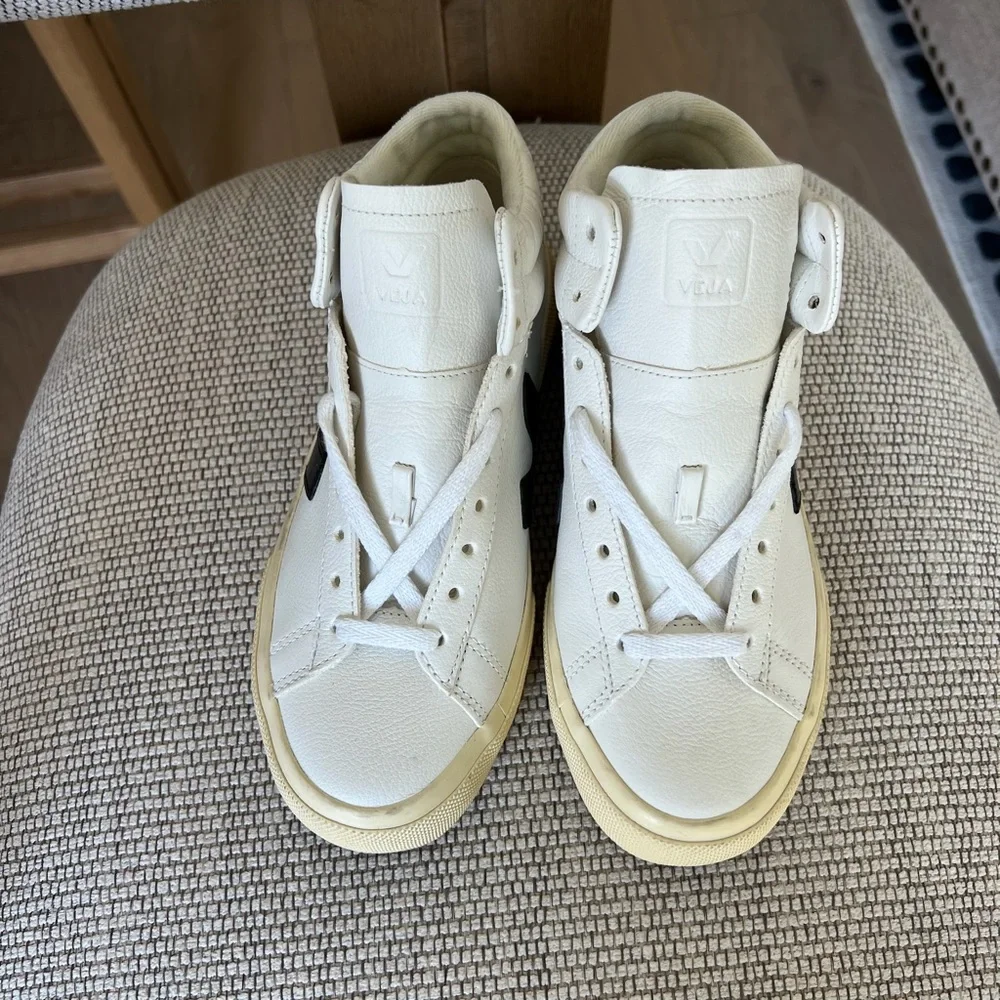 Veja Minotaur High Top Sneakers in Black and White